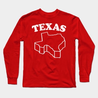 Texas /\/\/\/ Retro Style Design Long Sleeve T-Shirt